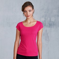 Plain Women's boa neck t-shirt Kariban 180 GSM